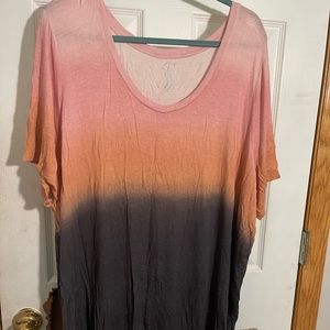 Maurices 24/7 ombré tie dye flawless tee size 3